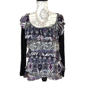 Ruffle Front Top,‎ L